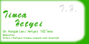 timea hetyei business card